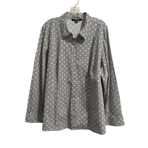 Chadwicks Of Boston Button-down Blouse Women’s 22W Black & White